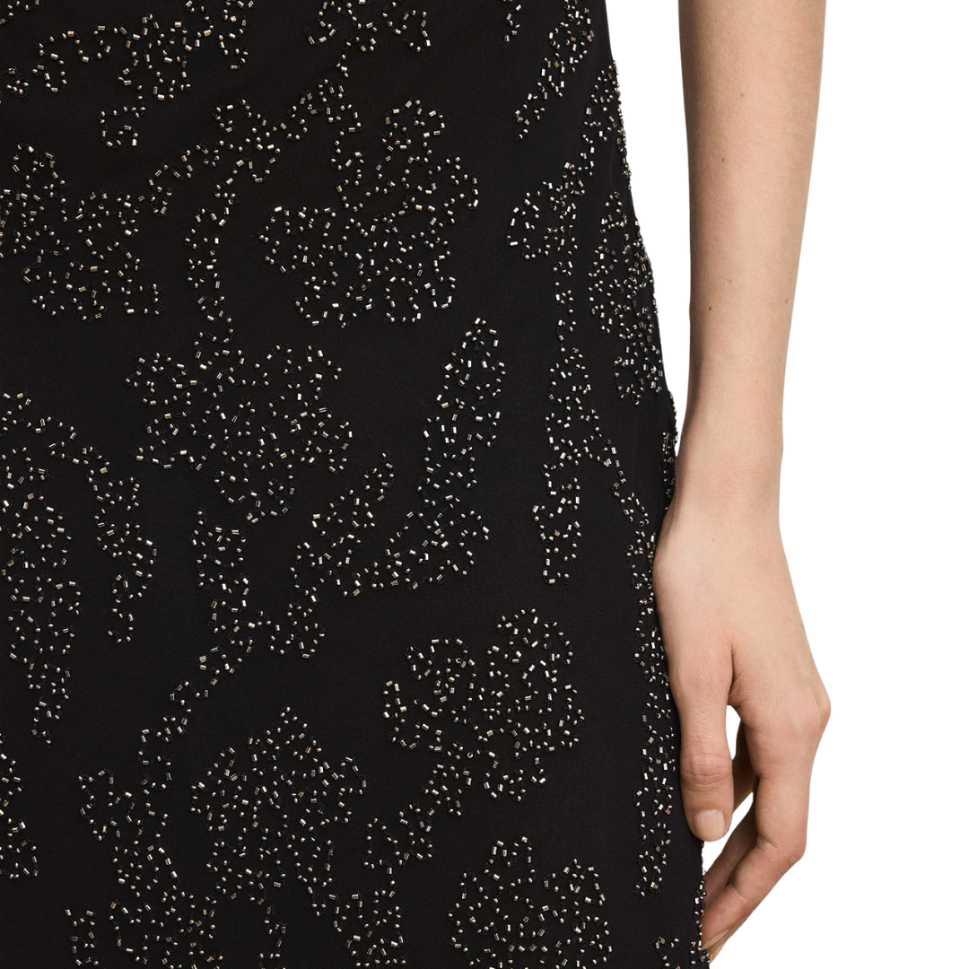 Sylven Beaded Maxi Dress in Black