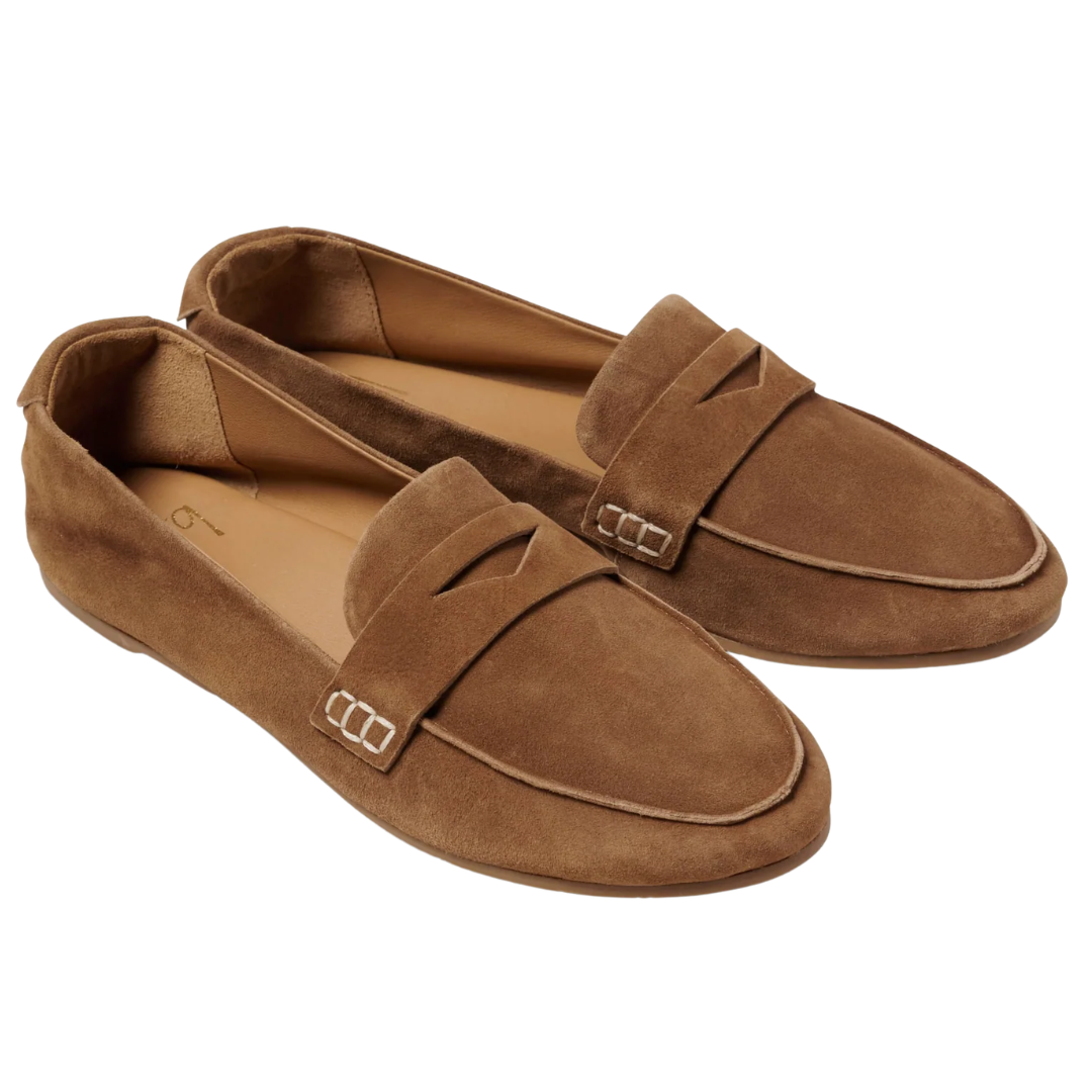 Moorhen Suede Loafer in Toffee