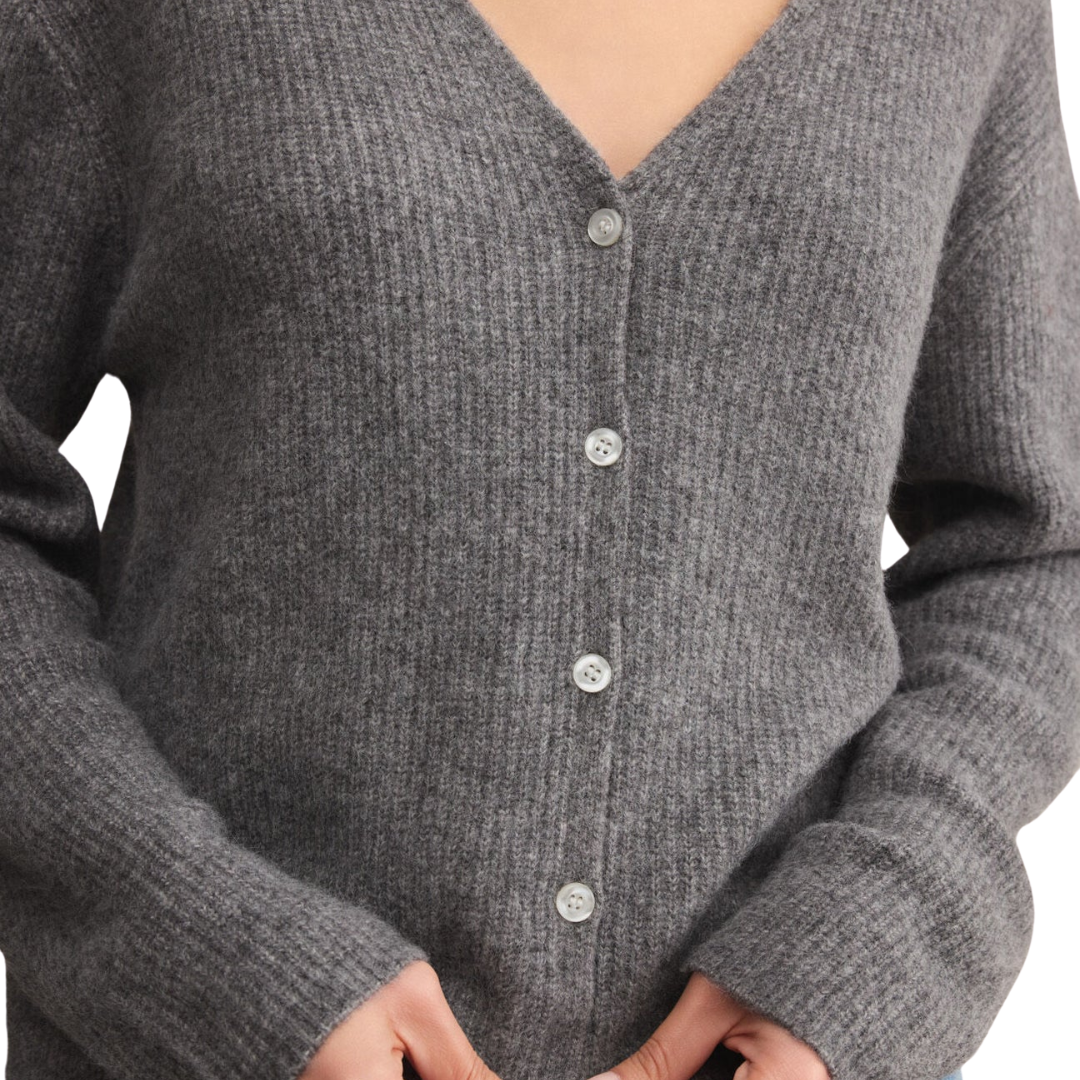 Emile Cardigan Classic in Heather Grey