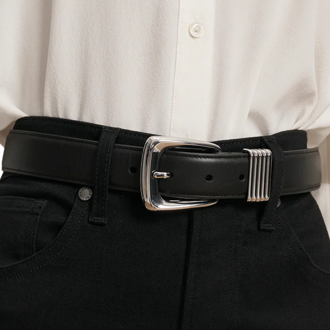 Arch Leather Belt in Black
