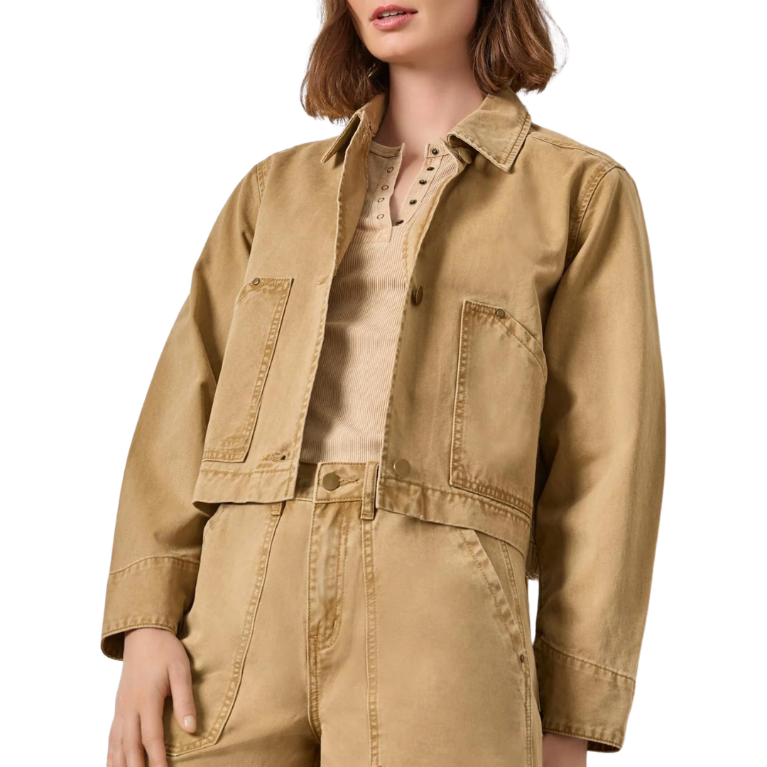 Twill Utility Jacket in Buckwheat