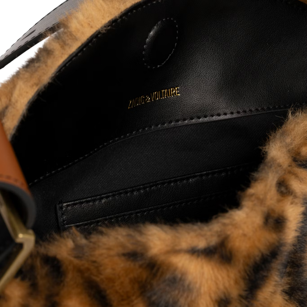 Baby Jane Leopard Bag in Cognac
