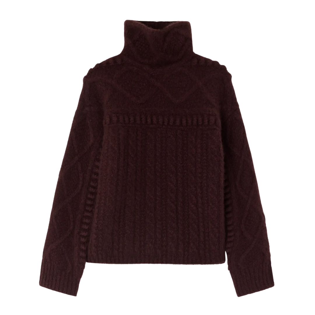 Super Cloud Turtleneck in Fig