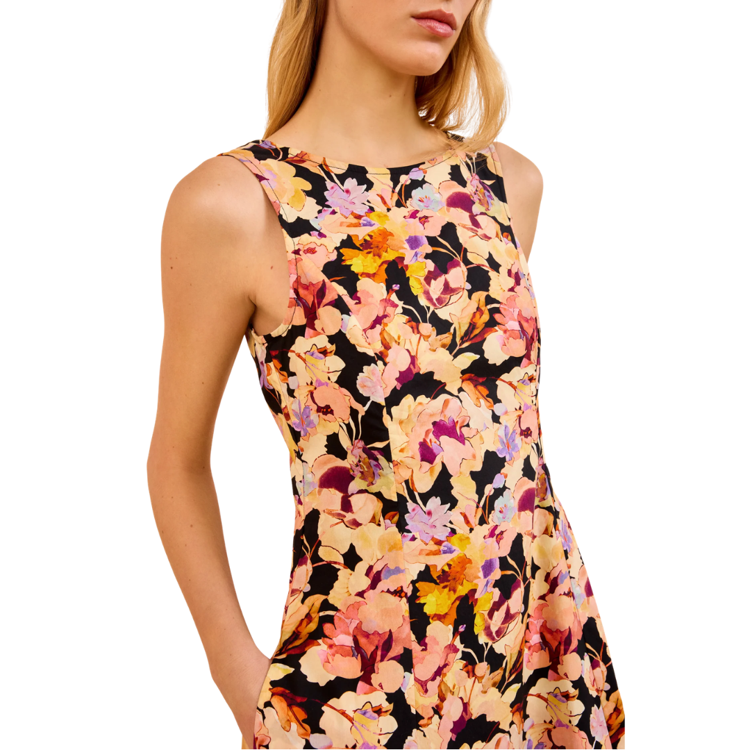Georgia Cotton Midi Dress in Camellia