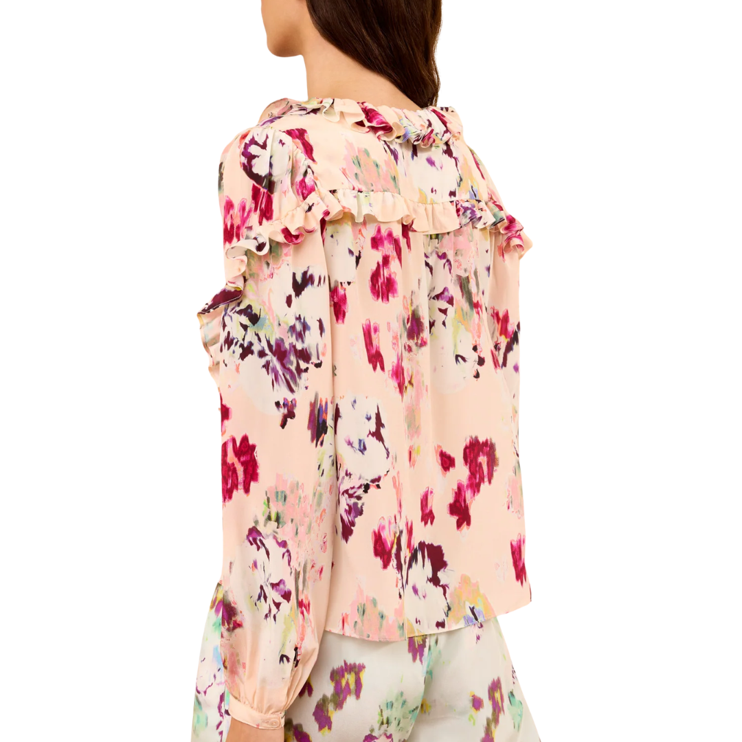 Marguerite Silk Blouse in Summer Garden
