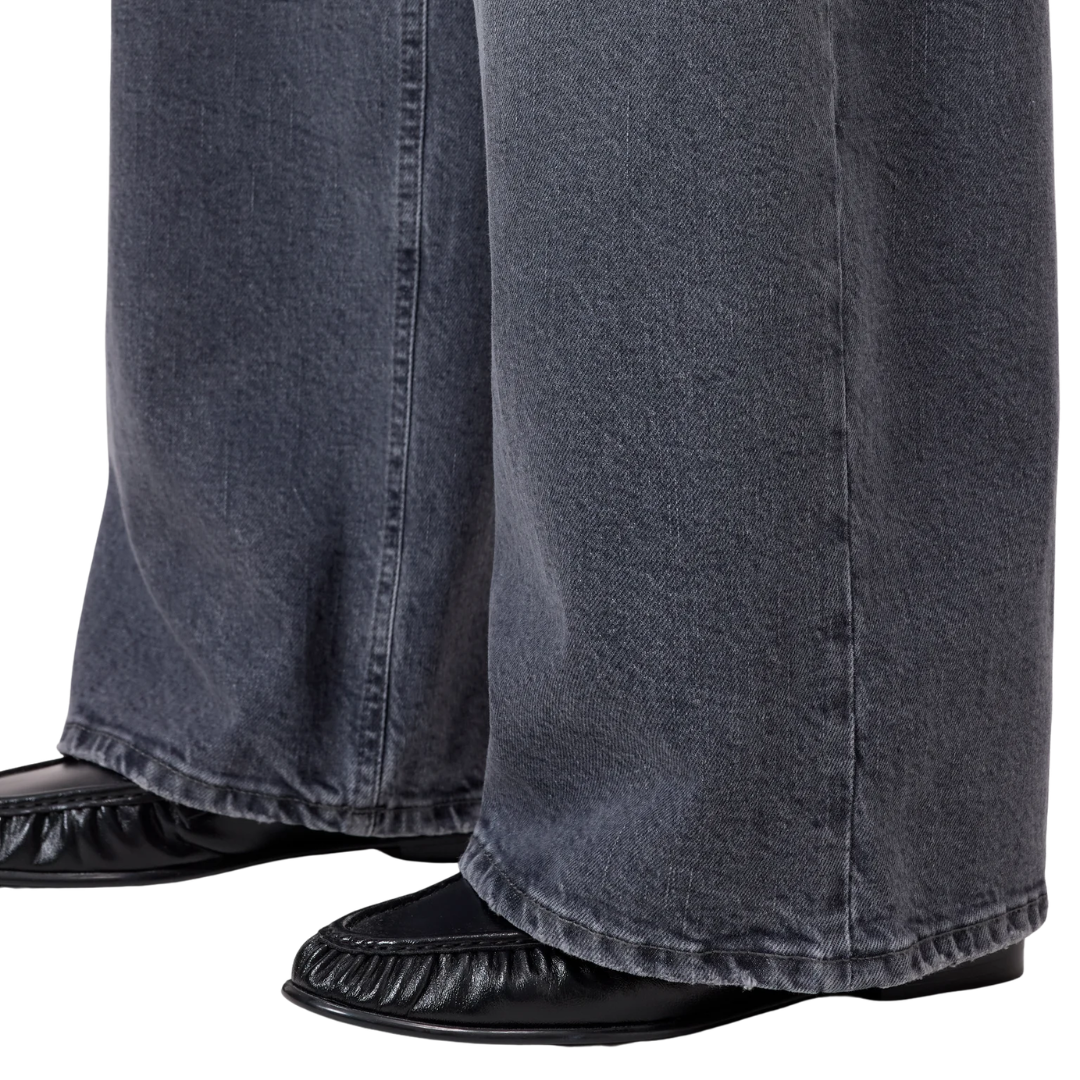 Jayla Wide Jeans 34" in Mid Grey