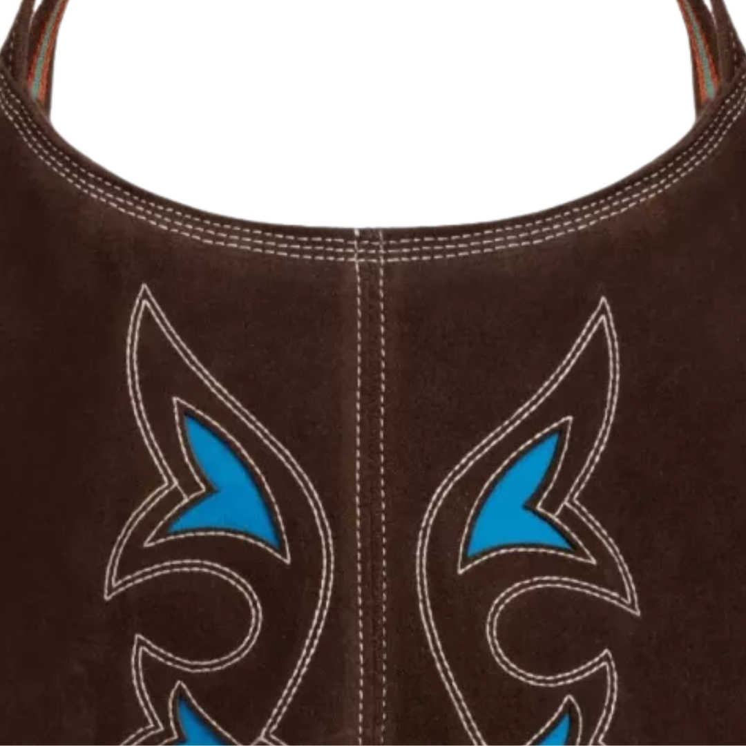 Pillow Paloma Bag in Bitter Chocolate/Turquoise