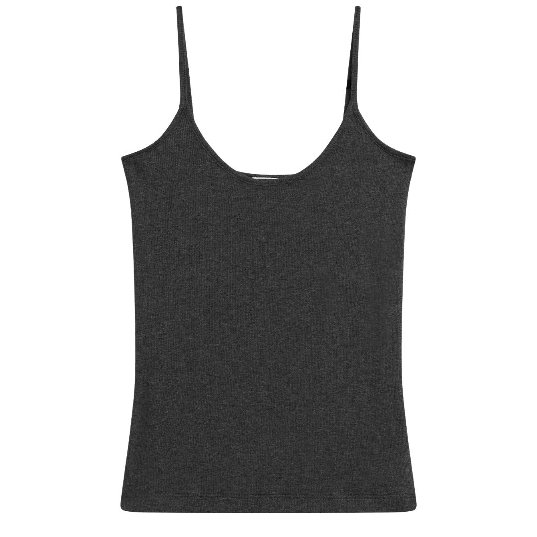 Ribbed Cami in Charcoal Heather