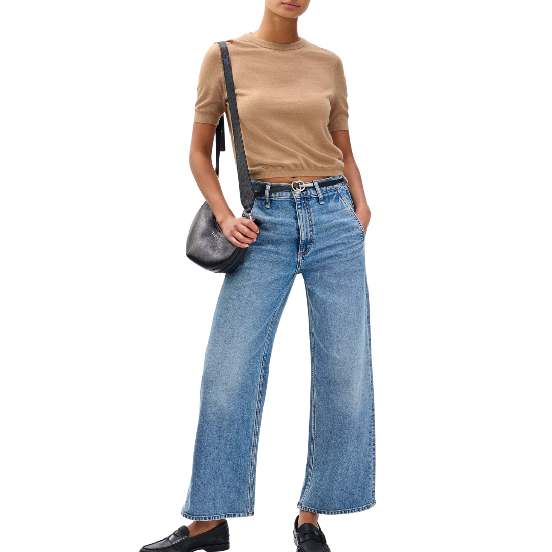 Andi Ankle Wide-Leg Jeans in Orian
