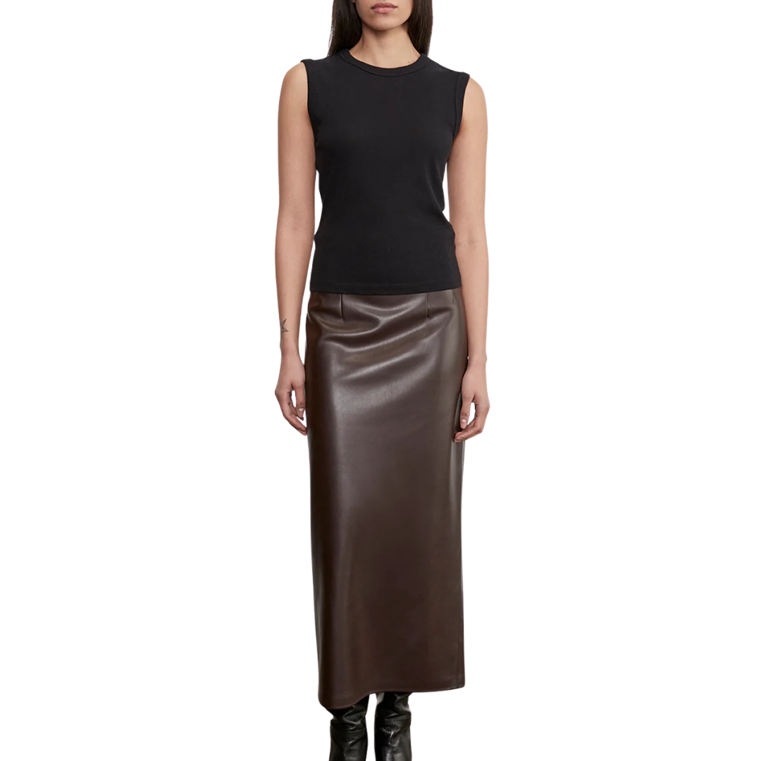 Cashmere Classic Sleeveless Crew in Black
