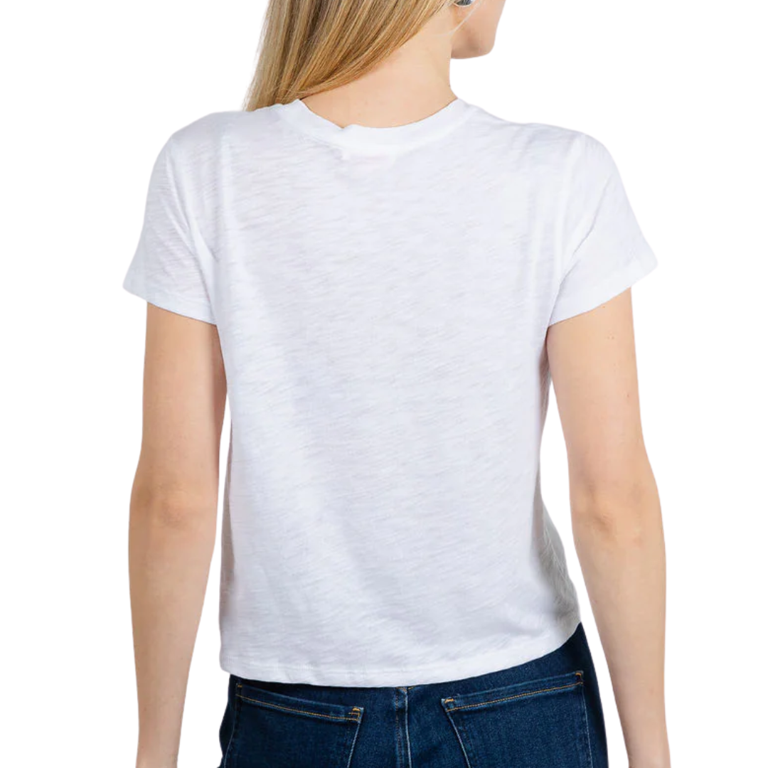 Andie Short Sleeve Tee in White