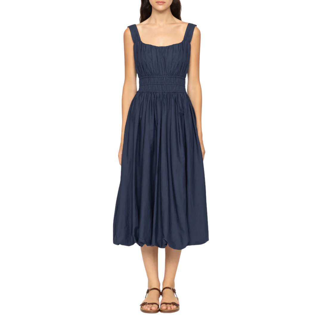 Emmet Midi Dress in Navy