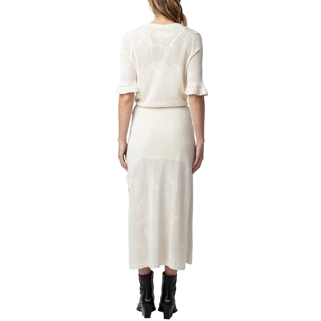 Salmy Wings Dress in Ecru