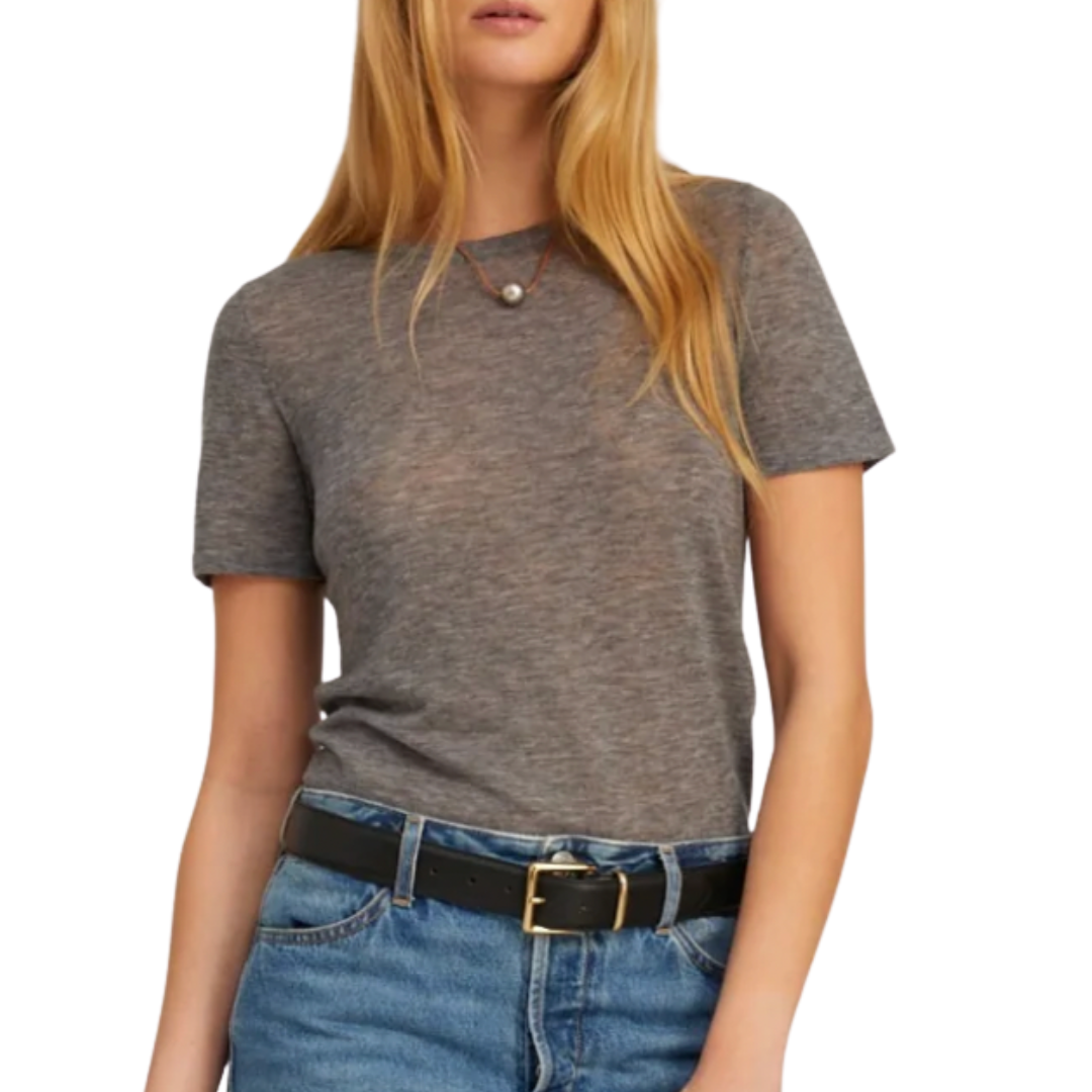 Cashmere Classic Tee in Grey