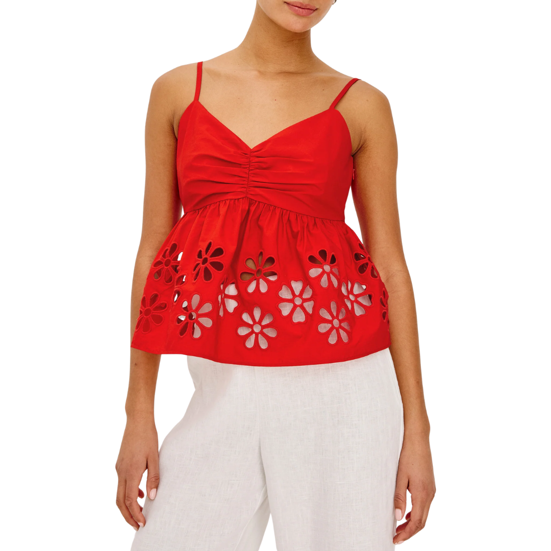 Meru Top in Scarlet