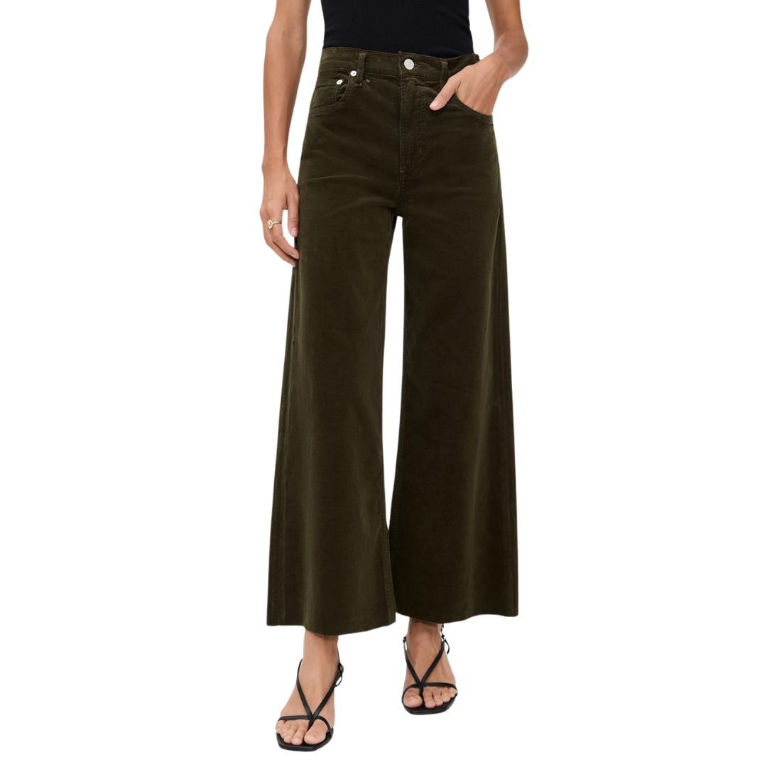 Lyra Wide Leg Crop Corduroy in Costes