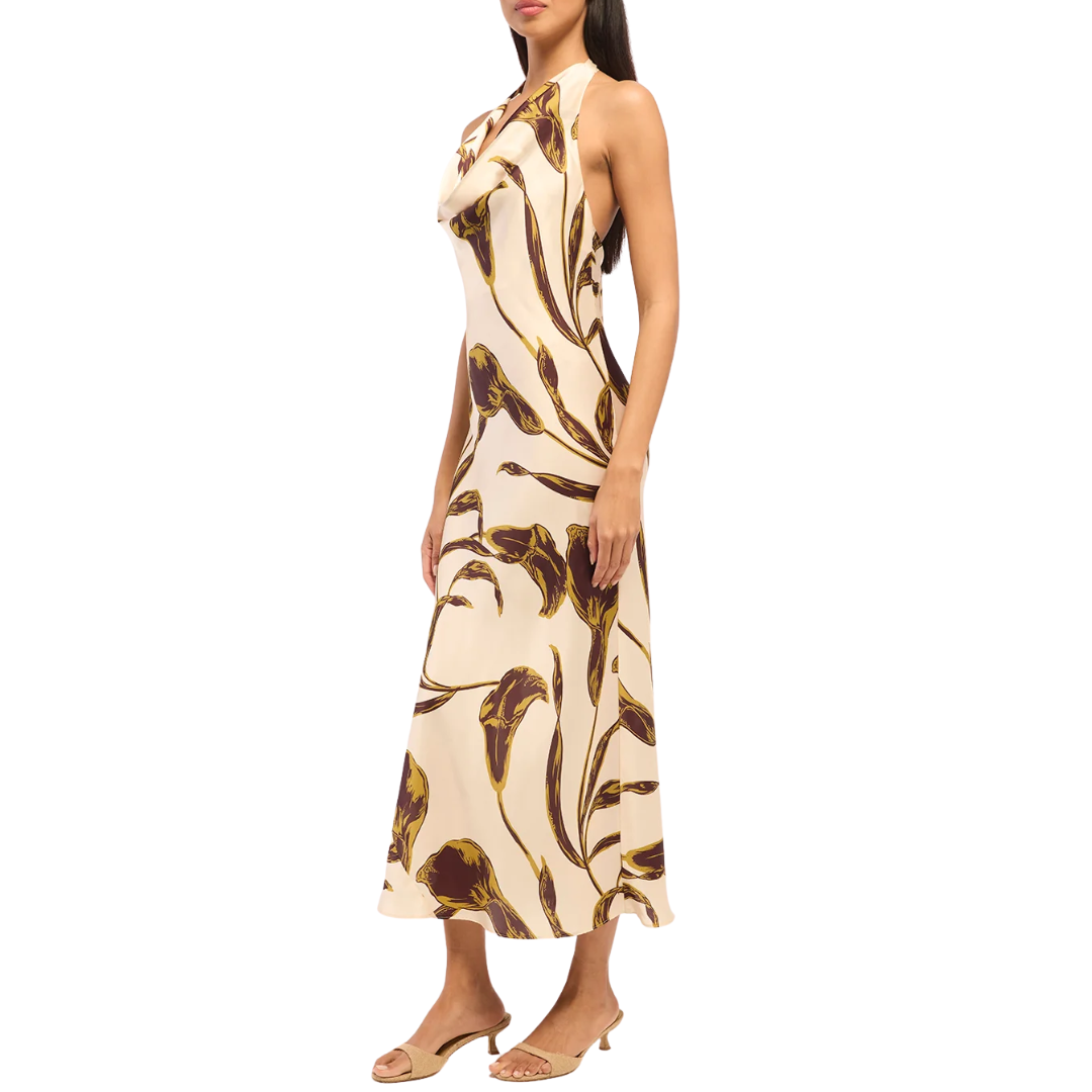 Ida Dress in Mahogany Calla Lily
