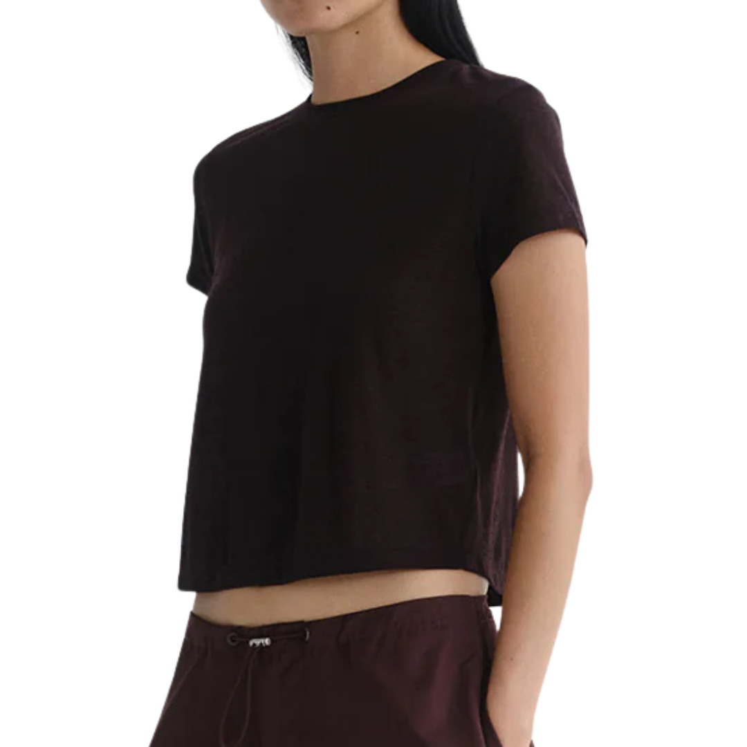 Adine Shrunken Tee in Ristretto