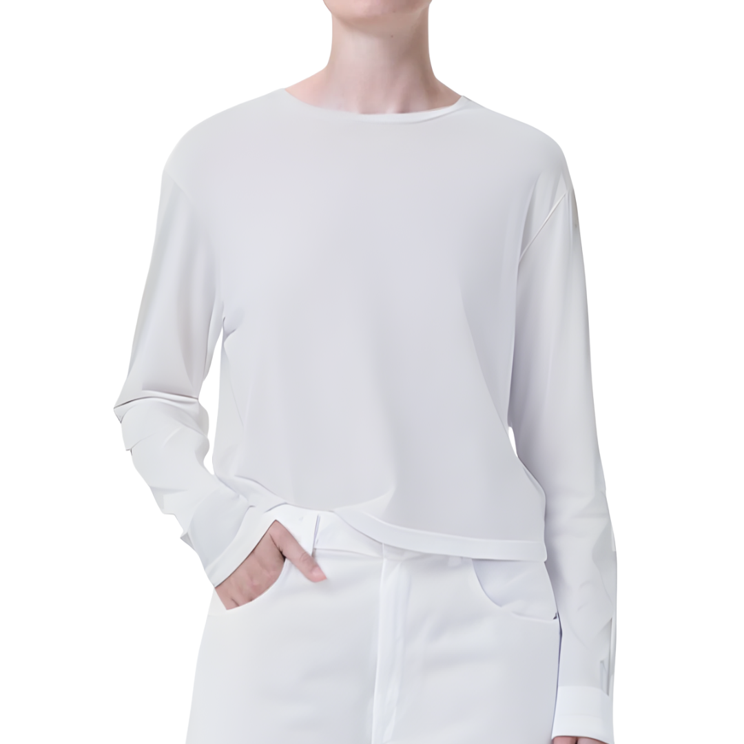 Sydney Long Sleeve Tee in White