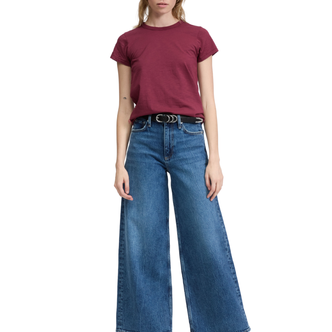 The Slub Tee in Burgundy