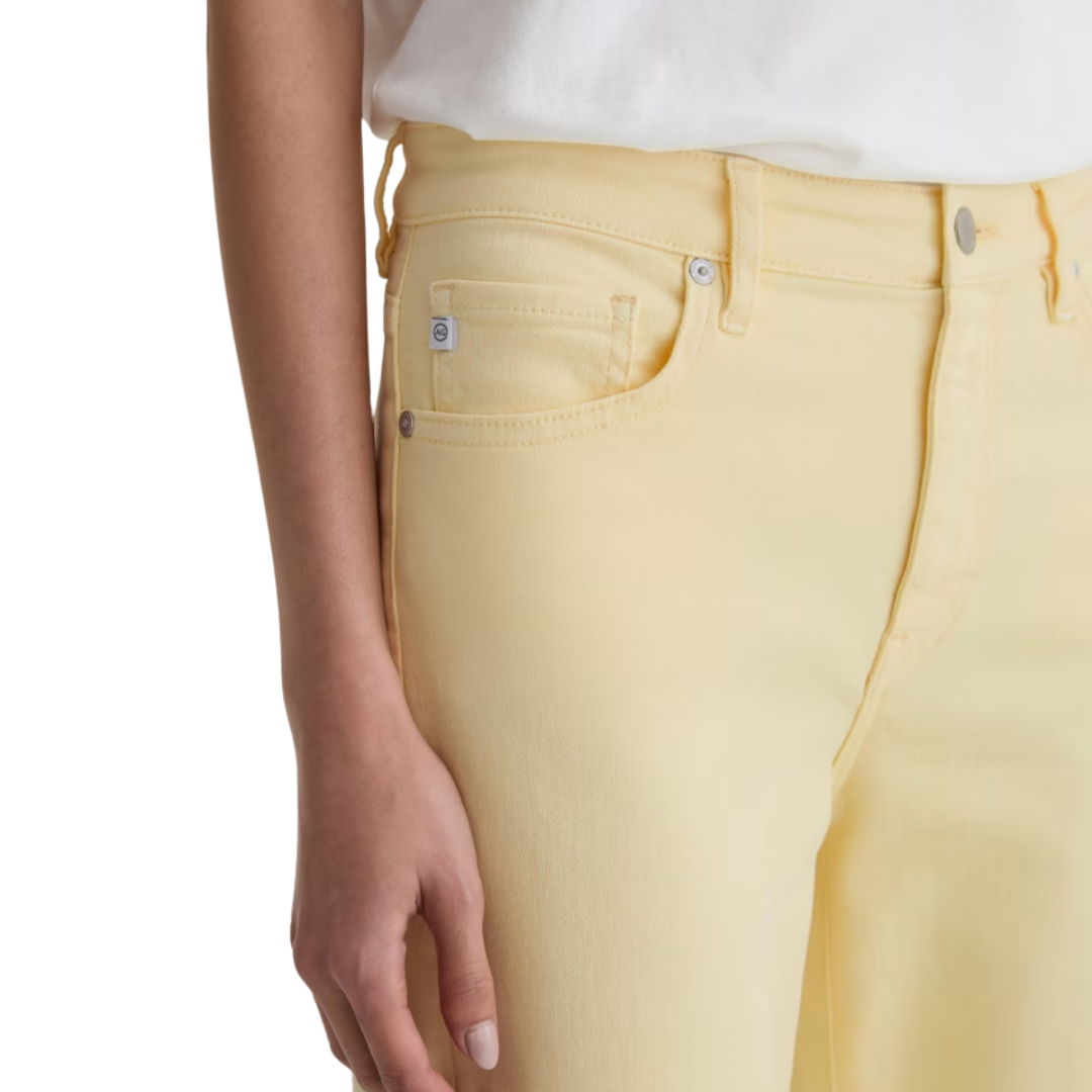 Saige Wide Leg Crop Jean in Sunlight Yellow