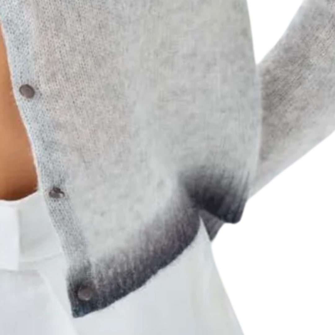 Smudge Tip Cardigan in Space Combo