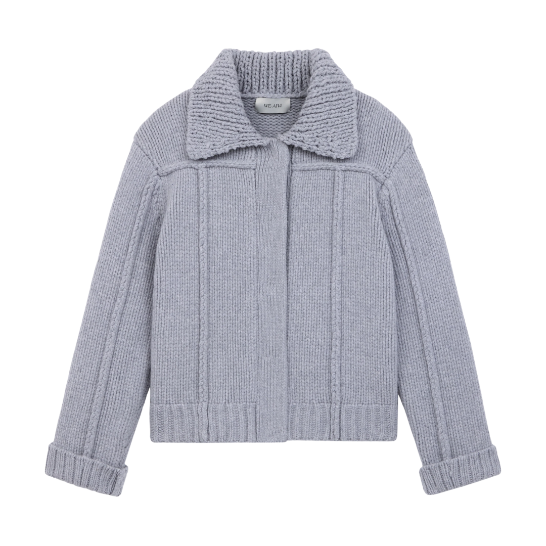 The Wales Cardigan in Light Grey