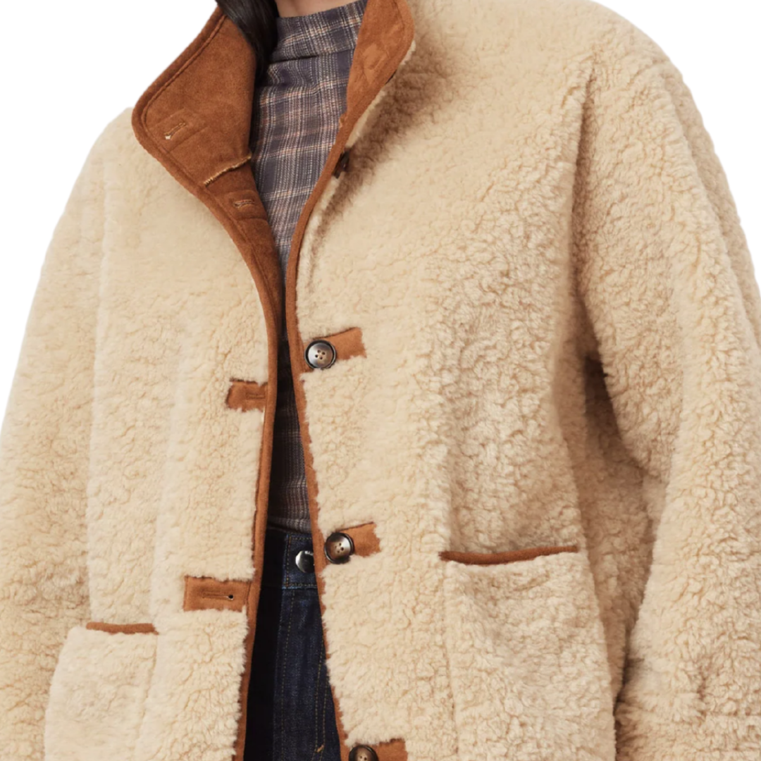 Shearling Coat in Natural