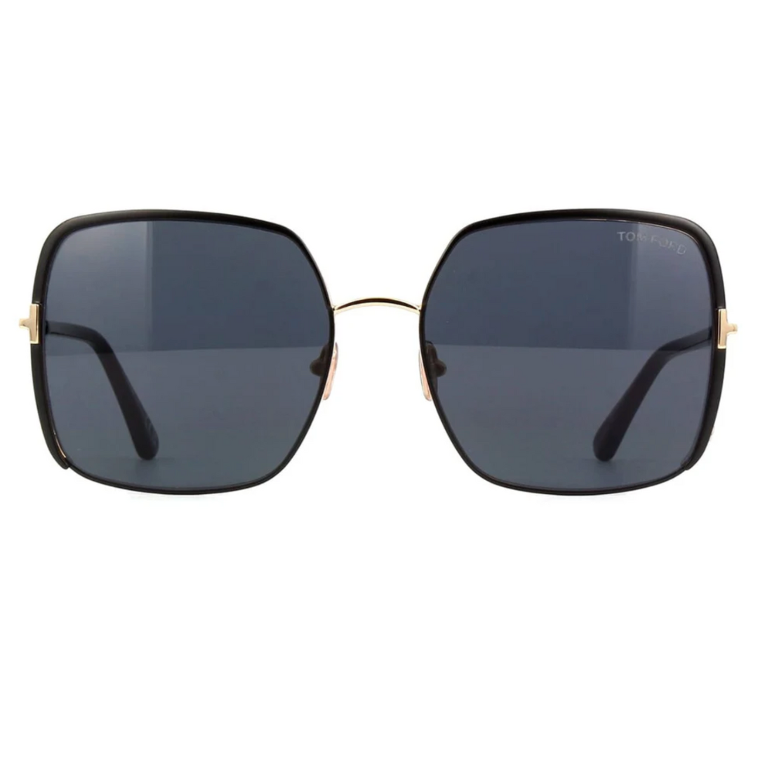 Raphaela Sunglasses in Black on Black Gold