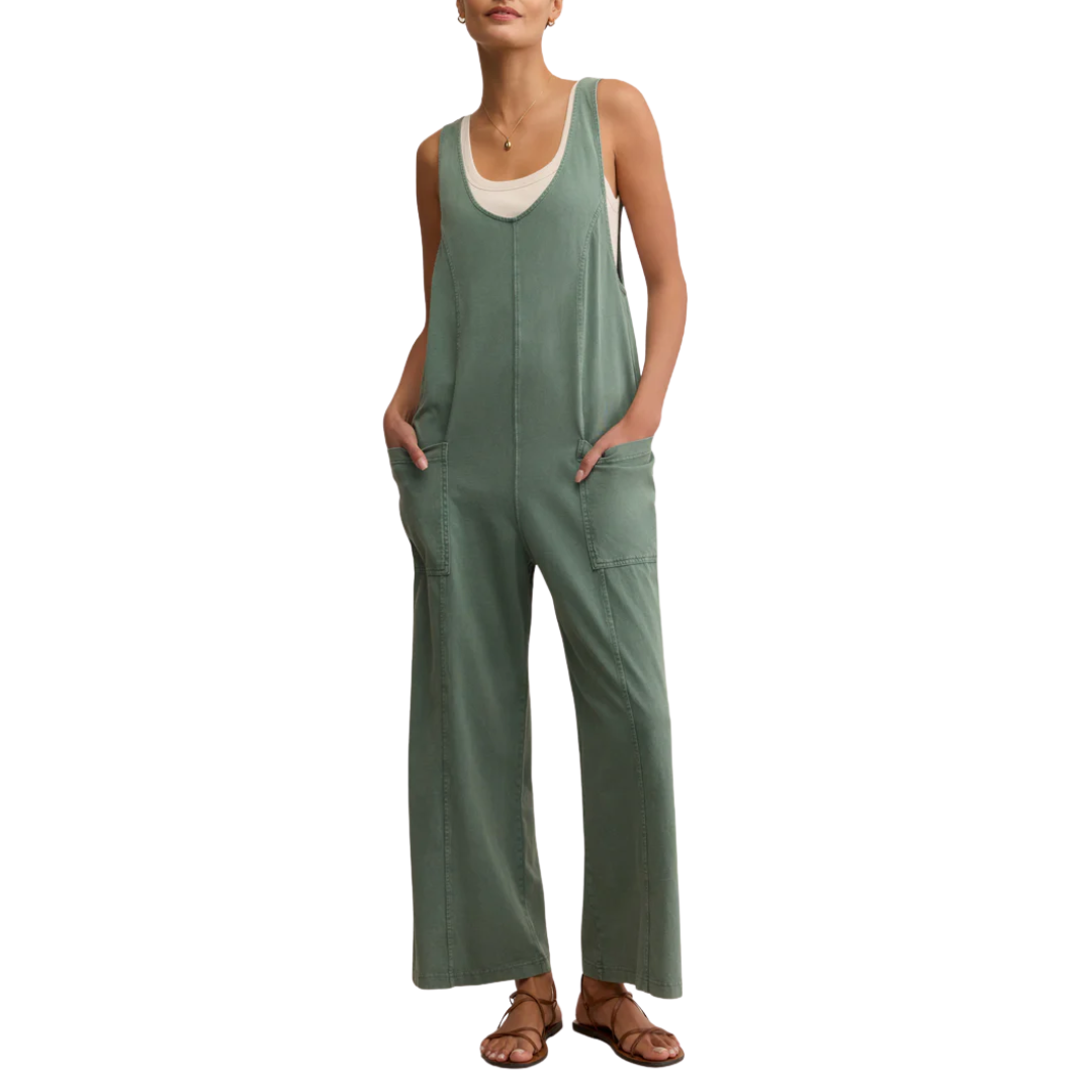 Everyday Jersey Jumpsuit in Hunter Green