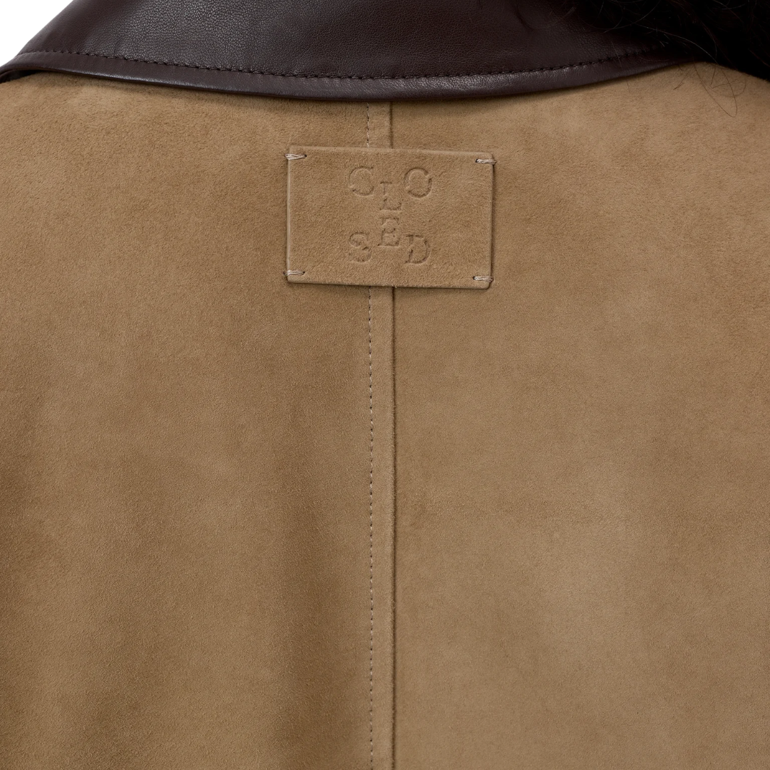 Goatskin Country Jacket in Sand Beige