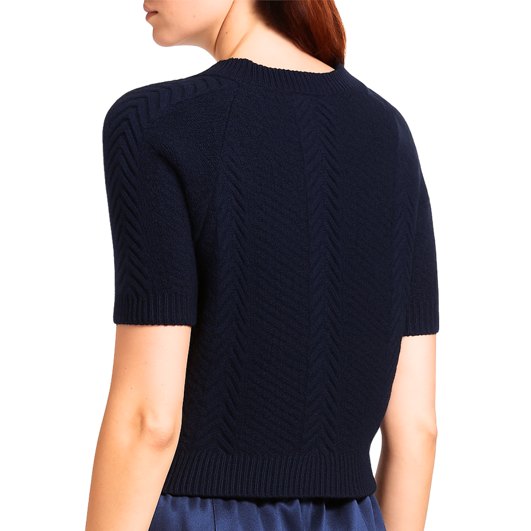 Rebecca S/S Cable Knit in Navy
