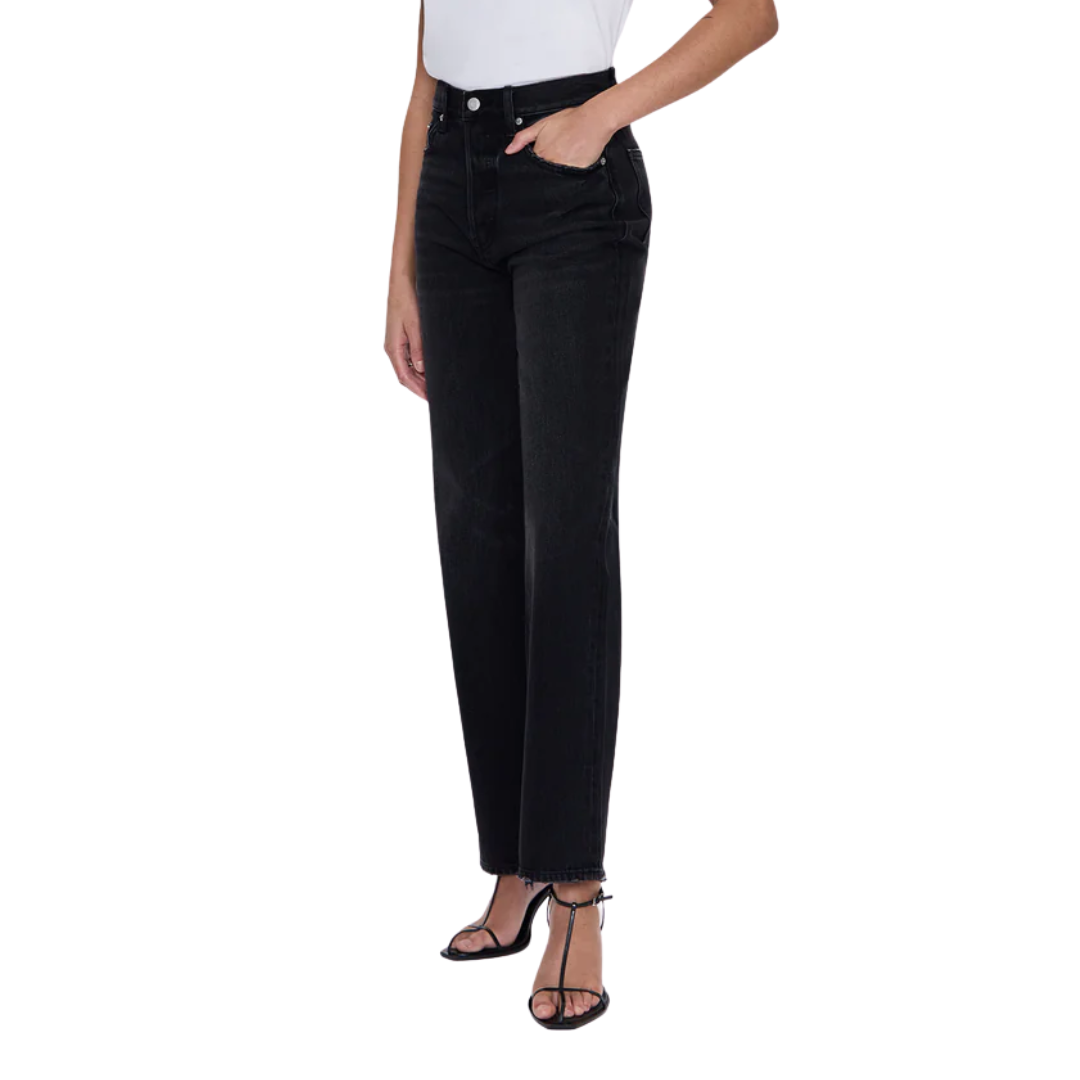 Cassie Super High Rise Straight Jean in Stormy