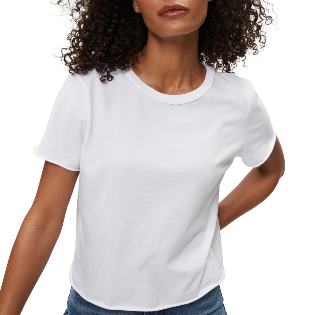 Jackie Crewneck Tee in White