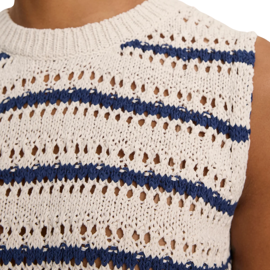 Calista Shell Top Chalk/Marine