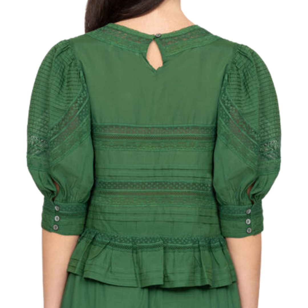 Franca Lace Top in Green