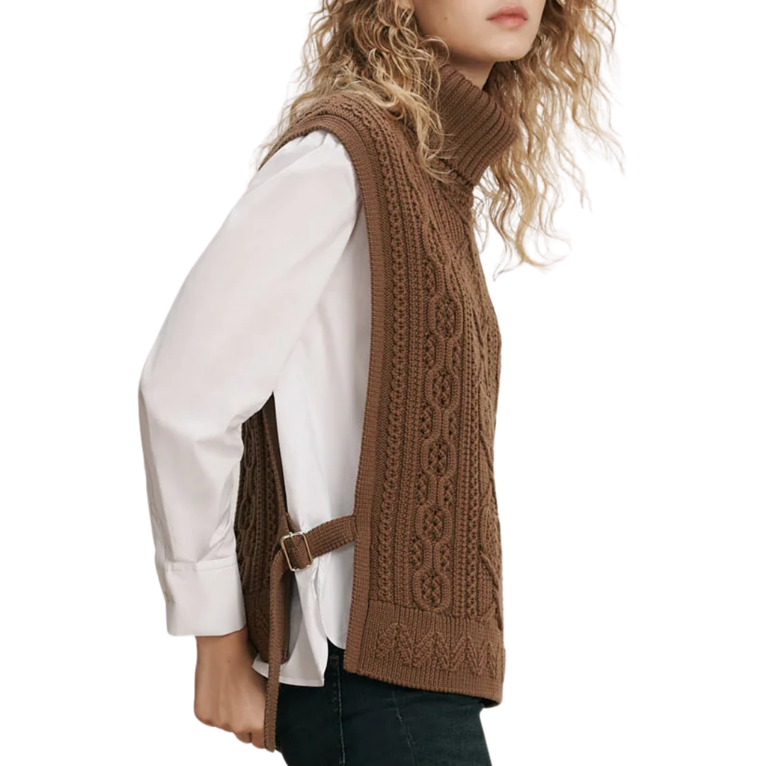 Bentleigh Merino Wool Vest in Ochre