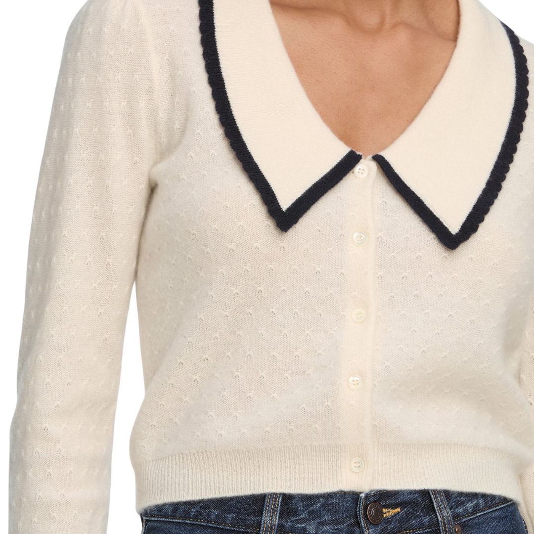 Cashmere Sailor Sweater in Cream Multi