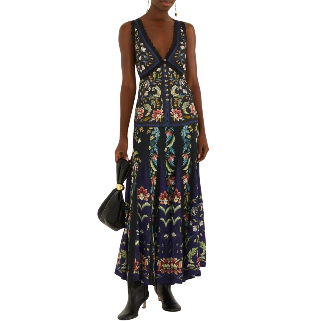Natalia Lace Sleeveless Blouse in Black