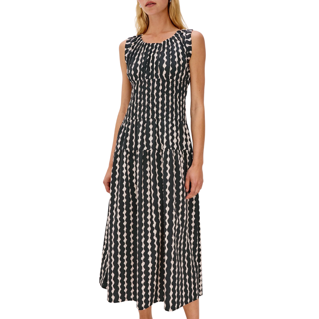 Anastasia Dress in Painted Noir