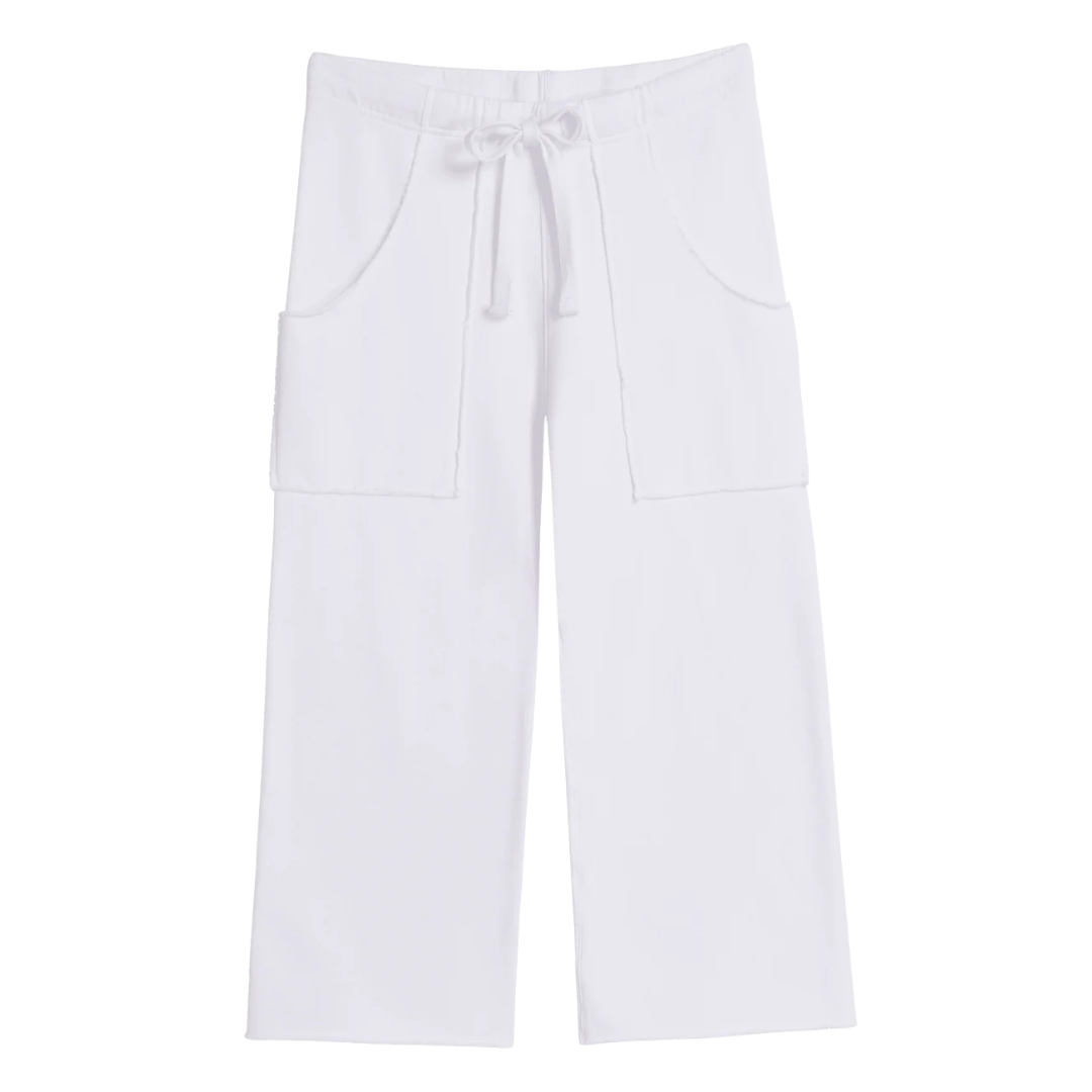 Penny Patch Pocket Sweatpant in White
