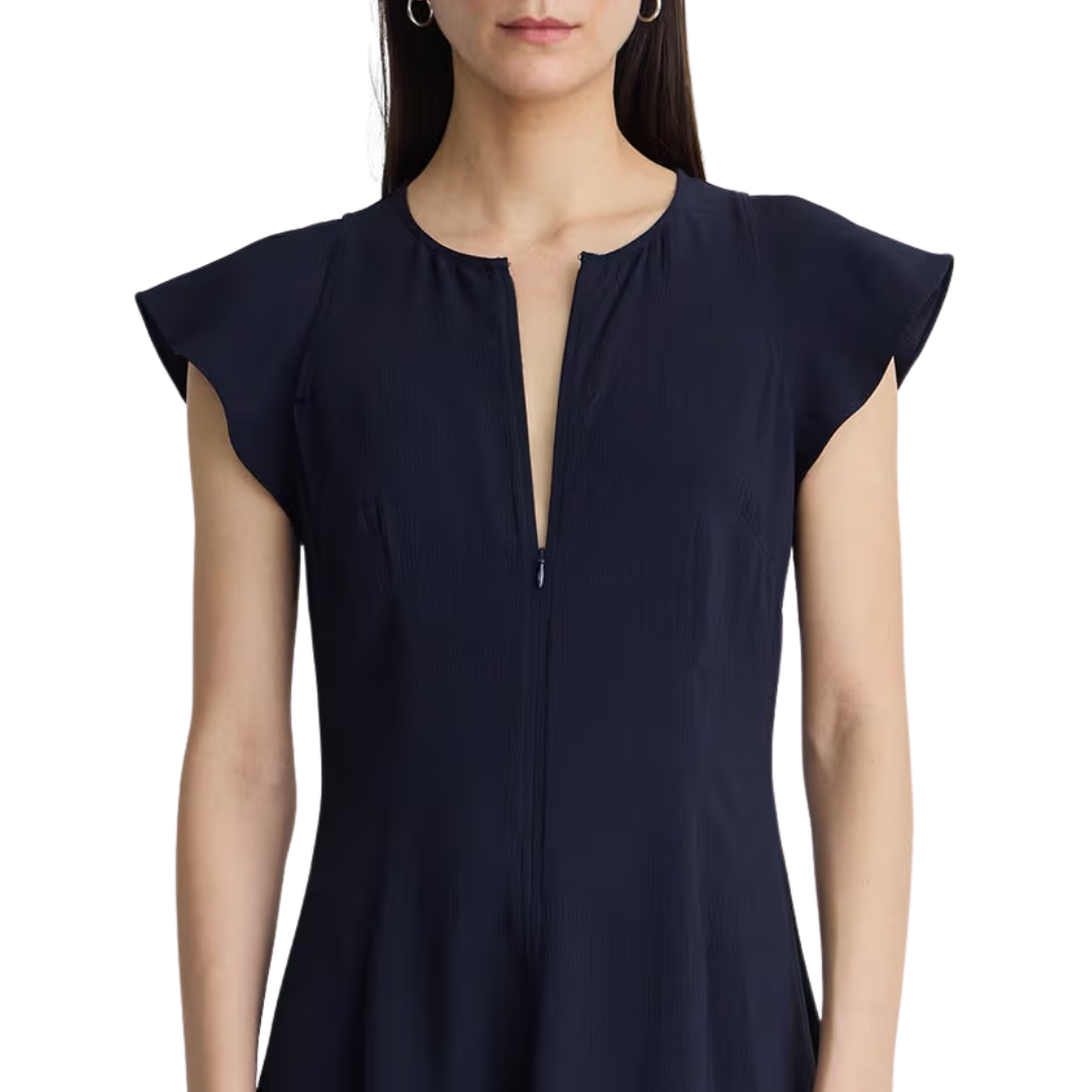 Gisa Zip Dress in Midnight