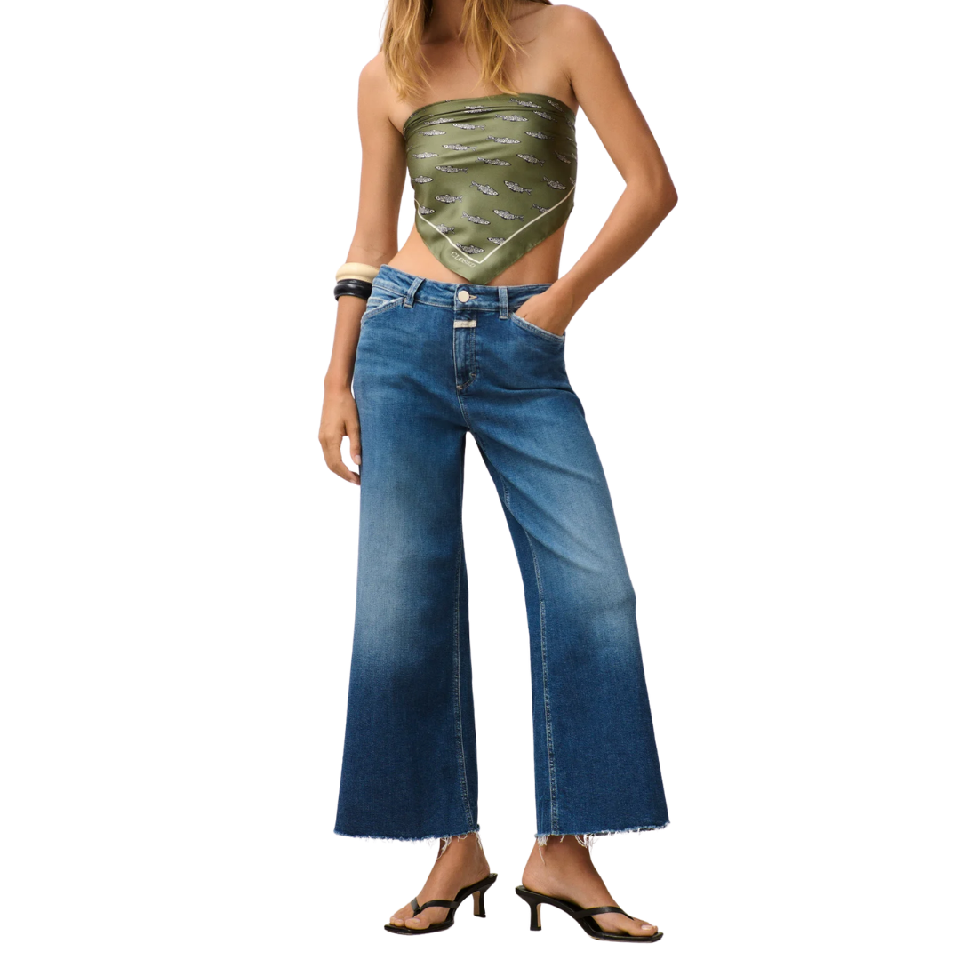 Wera Wide Jeans in Mid Blue