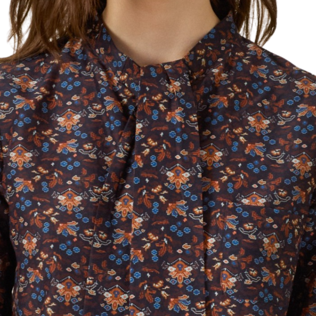 Chancery Indigo Kilim Shirt in Dark Blue