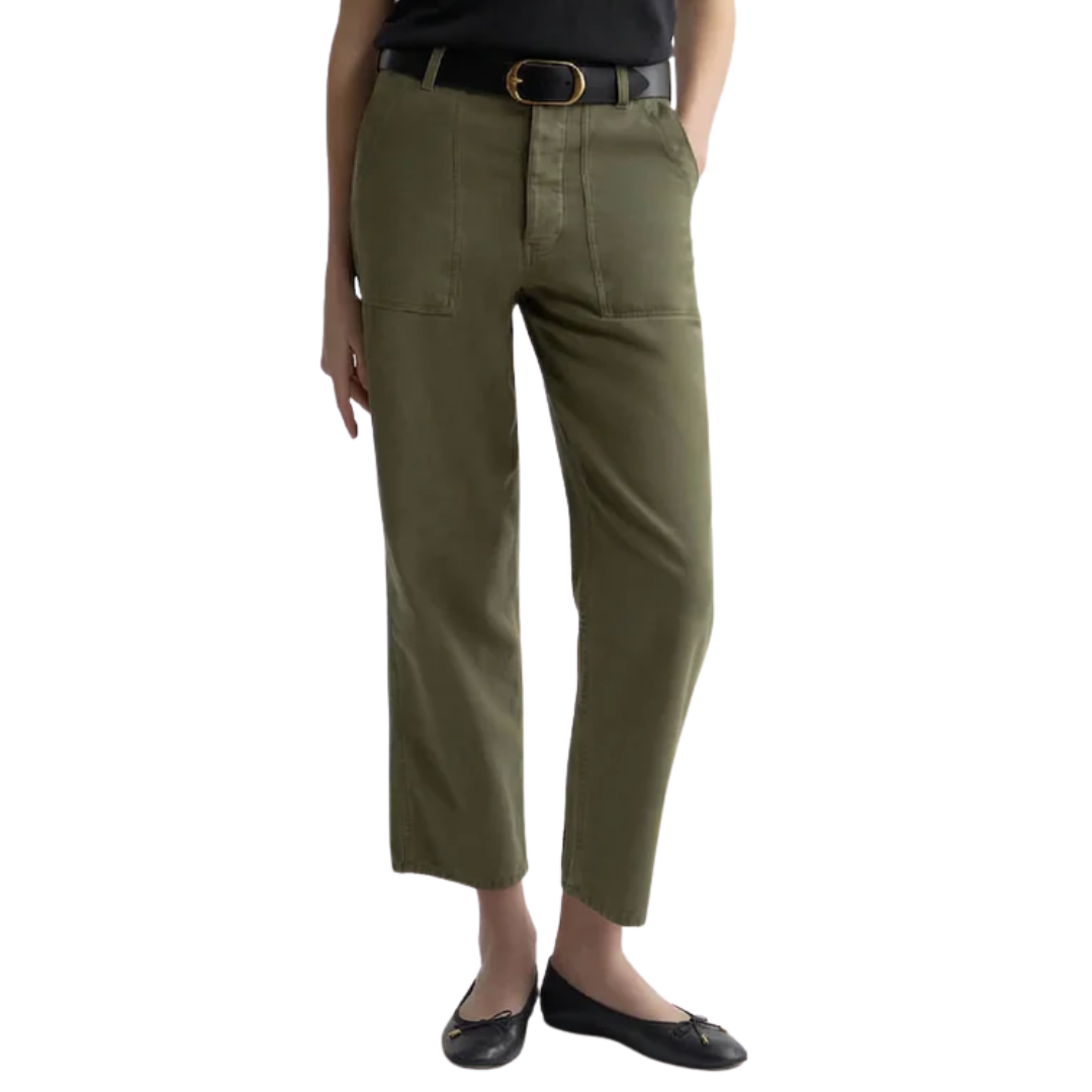 Earl Cotton Pant in Olive Fatigue