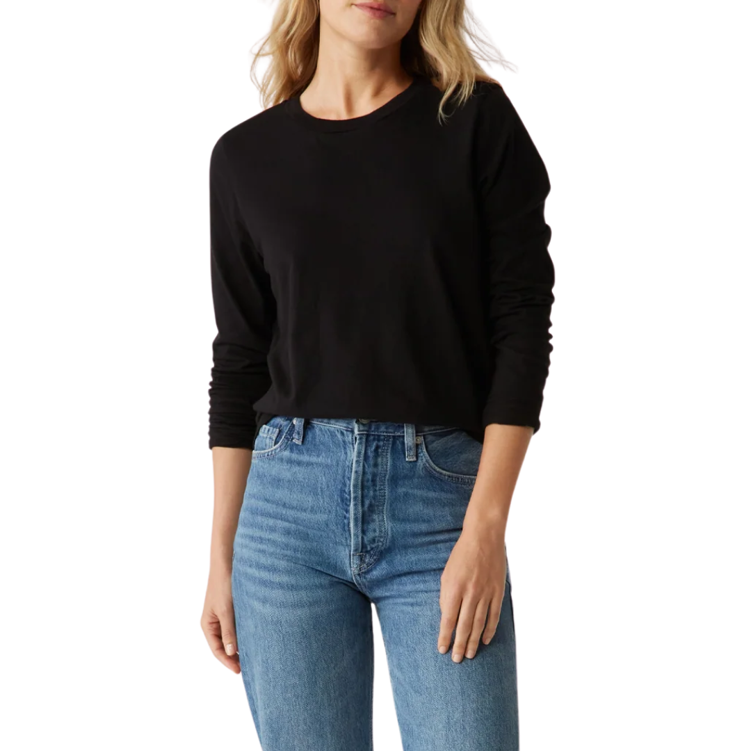 Clarissa Long Sleeve Tee in Black