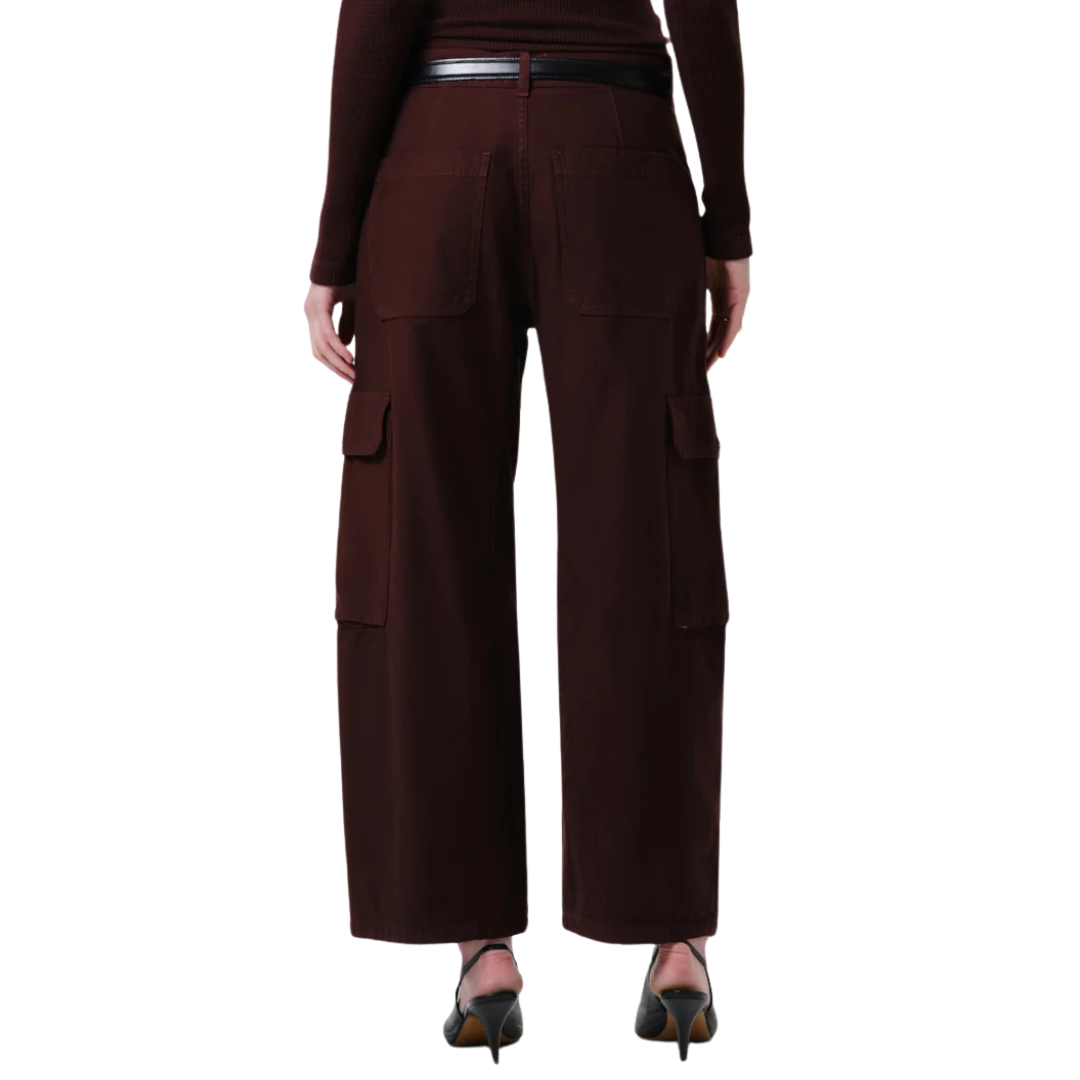 Thassos Twisted Seam Utility Pant in Mahogany