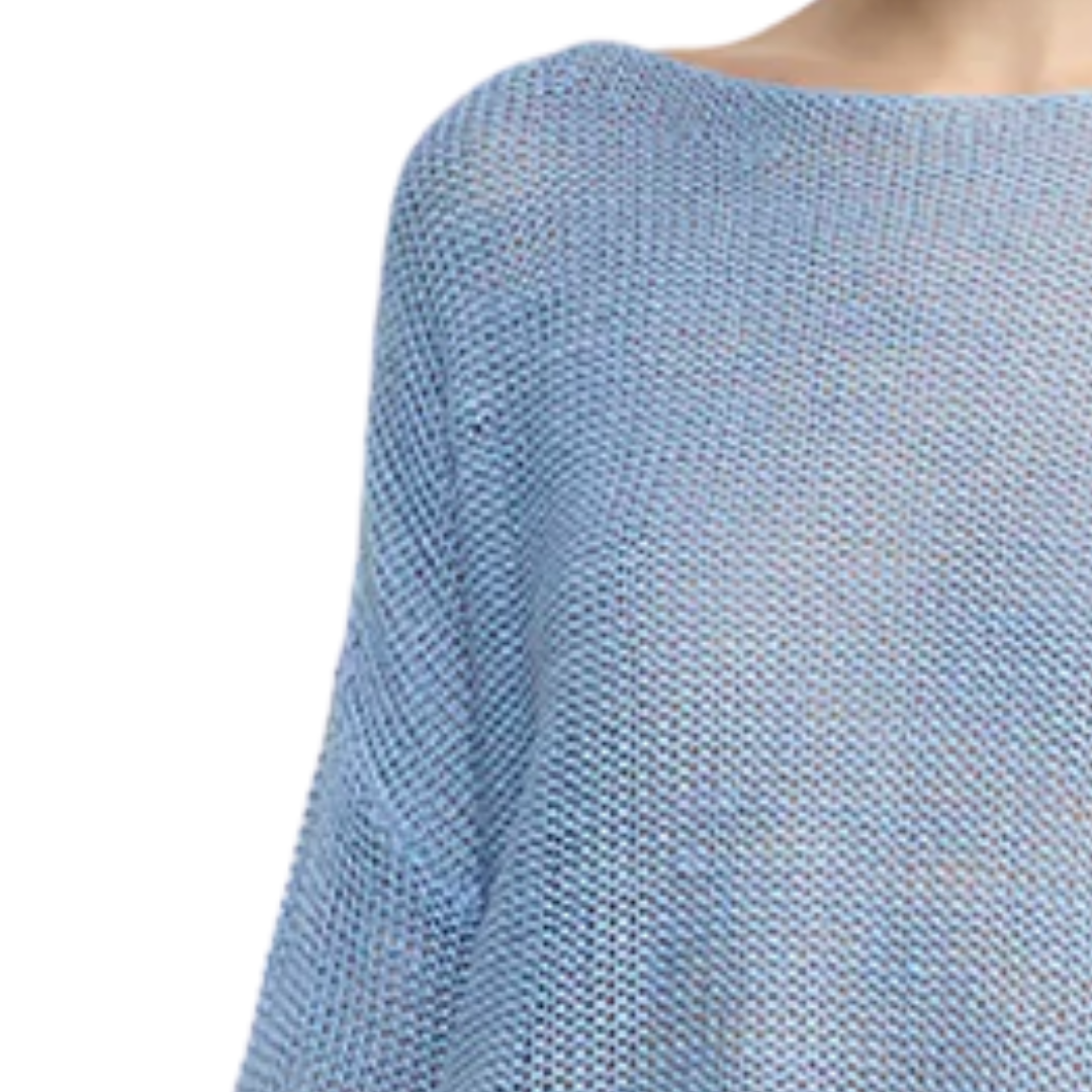 Linen Open Knit Bateau Sweater