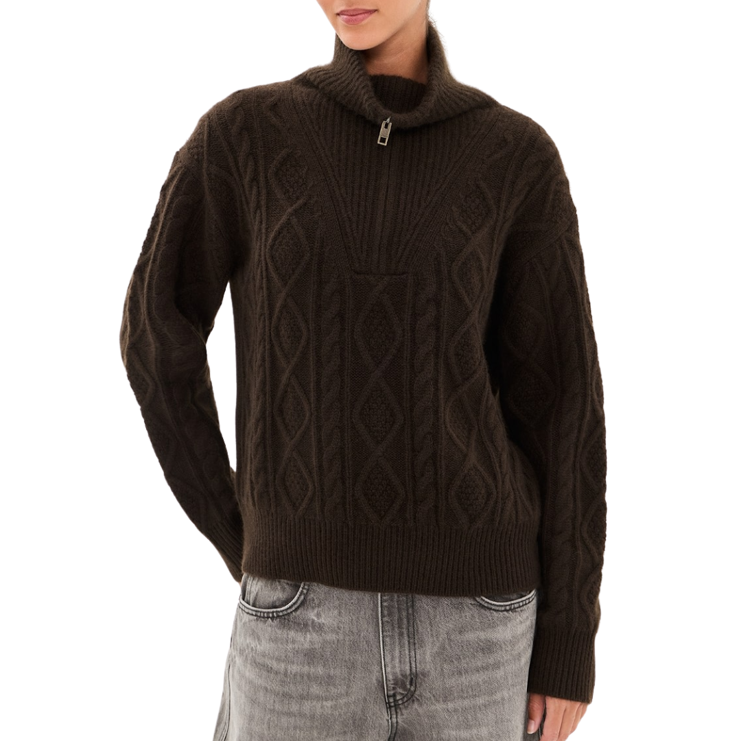 Jori Cashmere Sweater in Dark Brown