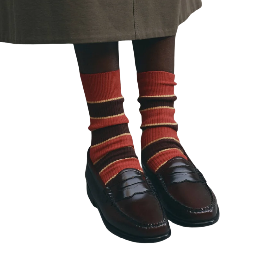 The Collegiate Sock in Hot Red